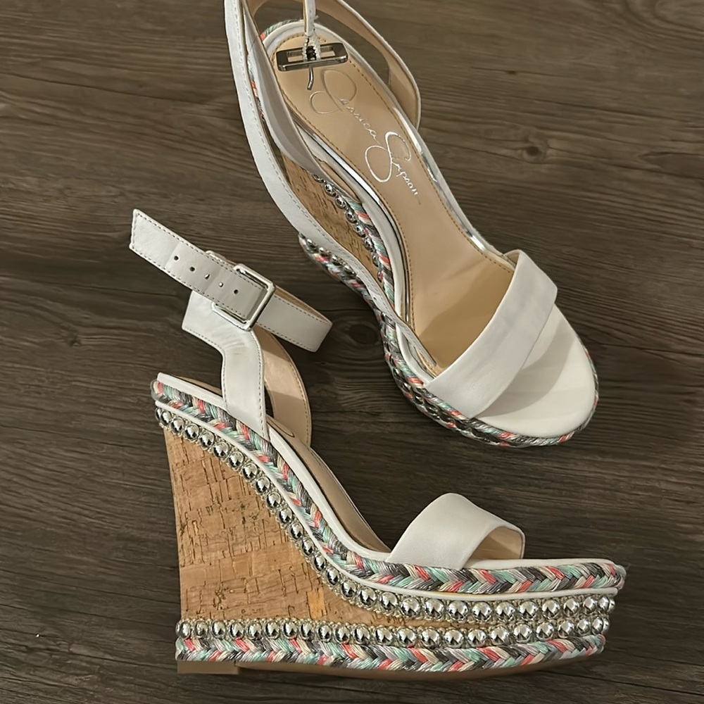Jessica simpson wedge heels
 size 7
Worn 1 time